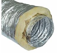 Aluminium Insulated Flexible Hose 10m Flexipipe Air Ducting Tube Acoustic Pipe (203mm)