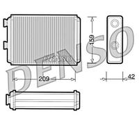 Aluminium Interior Heating Heat Exchanger DENSO Fits FIAT LANCIA 99-12 46722928