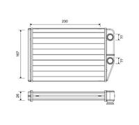Aluminium Interior Heating Heat Exchanger VALEO Fits FIAT PEUGEOT Ducato 6448R0