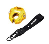 Aluminium key case For Hon@&da CB650R CBR650R CB500X CB500F CB1100 CBR1000RR CBR600RR Motorcycle Key Cover Case Shell Keyring Chain(CBR-Gold)