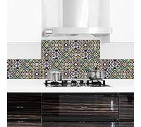 Aluminium Kitchen Splash Guard, Made in Italy, Cooker and Wall Protection, Washable and Easy to Assemble, Metal Splash Guard, 48 x 72 cm