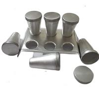 Aluminium Kulfi Mould With Stand Ice Cream Maker Kulfi Maker Ice Pop Mould - Pack of 6 Moulds With 1 Stand