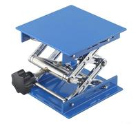 Aluminium Lab Jack Scissor Lift Table Manual Adjustable Height 80325mm Oxide Coated Platform for School Physics & Chemistry Labs 300x300mm Size