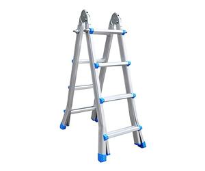 Aluminium Ladder 4 x 4 Rungs Folding Ladder Multi-Purpose Ladder