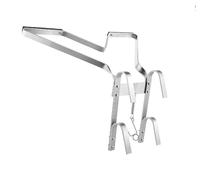 Aluminium Ladder Standoff Stabiliser - Universal V-Shaped Anti-Slip Ladder Bracket (38x36cm, 8.5ft Max Height), Lightweight Extendable Accessory for Roof/Gutter/Wall Work - Silver