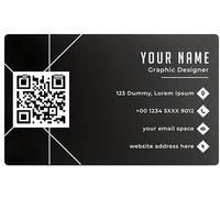 Aluminium Laser Engraved Business Card (Pack of 5) for The Ultimate Impression - Thinner and Tougher Than Cardboard! Fully Customisable with Name, Contact Details, Logo and QR Code