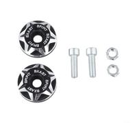 Aluminium License Plate Screws 2PCS 6MM Hole Red(black)