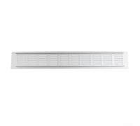 Aluminium Louvred Wall Vent 60mm Rectangular Grille Cover Insect Protection Screen for Bathroom Kitchen Garage Air Inlet Silver(60x400mm)