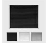 Aluminium Made To Measure Venetian Blinds - Easy Fit Home Office - Up To 135cm Width x 150cm Drop - Black