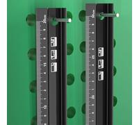 Aluminium Measuring Ruler 20/30/45CM Metal Craft Cutting Ruler with Raised Grip Anti-Slip Design for Students Engineers Architects Teachers Black(30CM)