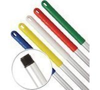 Aluminium Metal Hygiene Handle 125cm Long c/w Colour Coded Yellow Grip 1 Handle
