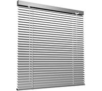 Optimal Products Aluminium Metal Venetian Blinds Trimable Easy Fit 25mm Slat Home Office Silver,Black,White Colours (Silver, 45 x 213 cm)