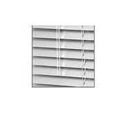 Optimal Products Aluminium Metal Venetian Blinds Trimable Easy Fit 25mm Slat Home Office Silver,Black,White Colours (White, 105 x 213 cm)