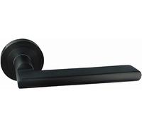 Aluminium Model Crank Set with Round Rosette Black Finish for Doors