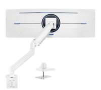 Vivo Premium Aluminum Heavy Duty Monitor Arm for Ultrawide Monitors up to 49 inches and 33 lbs, Single Desk Mount Stand, Pneumatic Height, Max VESA 100x100, White, STAND-V101G1W