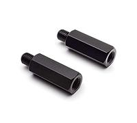 Aluminium Motorbike Mirror Risers Extenders 1 x M10 10mm 1.25mm Pitch Clockwise and 1 x Anticlockwise (Reverse) Thread | Quick and Easy Fit | Suitable for Yamaha and Royal Enfield Motorcycles