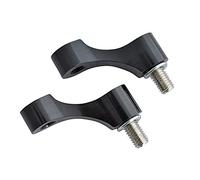 Aluminium Motorbike Mirror Risers Extenders | Outer View | 2 x M8 8mm 1.25mm Pitch Clockwise and Threads | Quick and Easy Fit for Smaller Capacity Motorcycles and Scooters