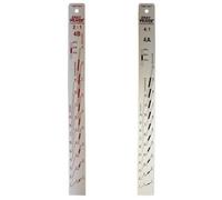 Aluminium Paint Measuring Stick With Ratios Of 2:1 & 4:1. Size: 200 X 24 X 2mm. Packed 1 Stick Per Poly Bag With Hanging Card