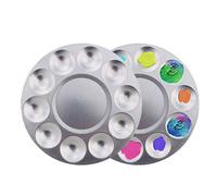 Aluminium Paint Mixing Palette, 10 Compartments, Watercolour Oil Paint Tray