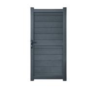 Readymade Gates Grey Aluminium Composite Horizontal Infill Pedestrian Gate 1800 x 1050mm - Size: 5.9 x 3.4ft - Wilko