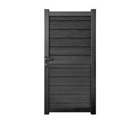 Aluminium Pedestrian Garden Gate With Composite Infills 1100X1800mm Black
