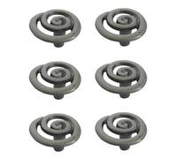 Aluminium Pewter Effect Round Swirl Furniture Knob, Pack Of 6