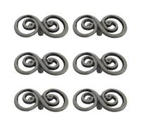 Aluminium Pewter Effect Twisted Furniture Knob, Pack Of 6