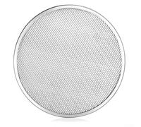 Aluminium Pizza Net Round Baking Tray Strainer for Pizza and Pasta, Even Heat Distribution, Robust, Easy to Clean, for Hobby Bakers, 8 to 20 Inches (8 Inches)