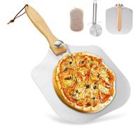 Aluminium Pizza Peel, 12x14 Inch Pizza Paddle with Foldable Handle 3 in 1 Pizza Oven Accessories for Baking Handmade Pizza Bread Cakes