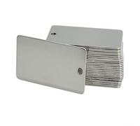 Aluminium Plant Tags Metal Labels Single Hole Waterproof Rust Resistant Name Markers R-Angle Edges Silver 50 Pack For Trees Flowers Pots Greenhouse