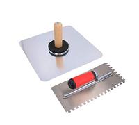Aluminium Plasterers Plastering Hawks Board + 8mm Square Notched Float Trowel