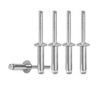 Aluminium Pop Blind Rivets M2.4 M3.2 M4 M5 M6. Dome Head Rivet Steel Shank Mandrel Exhaust Pull (Size : (100pcs), Color 25mm)