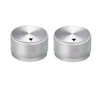 Aluminium Potentiometer Knobs Volume Tone Control Knob Screw Type 24 x 19mm for Electronic Equipment (Pack of 2)