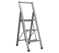 Aluminium Professional Folding Step Ladder 3-Step 150kg Capacity - Sealey APSL3