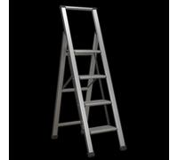 Sealey APSL4 Aluminium Professional Folding Step Ladder 4-Step 150Kg Capacity