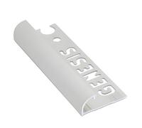 Aluminium Quadrant Tile Trim Eaq 2.5M Genesis Edge Protector Brushed Silver, 12mm X 2.5M