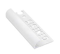 Aluminium Quadrant Tile Trim Eaq 2.5M Genesis Edge Protector White, 6mm X 2.5M