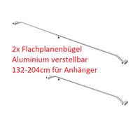 Aluminium Querbügel 132-204 CM 2x Verstärkungsbügel for Cover Flat Car Trailer