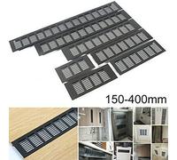 Aluminium Rectangular Air Vent Grille Cover, 100 mm x 150-400 mm Adjustable Size, for Wardrobes Shoe Cabinets & Computer Enclosures