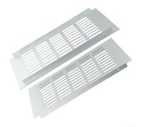 Aluminium Rectangular Cabinet Air Vent Grille Cover 150mm Silver Furniture Ventilation Panel for Wardrobe Shoe Cabinet Bathroom Door Waterproof(150x300mm)