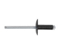 Sealey Aluminium Rivet Black Large Flange 4.8 x 18mm Pack of 200