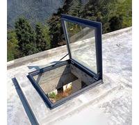 Aluminium Roof Access Hatch, Highly Sealed Attic Skylight Door with Handle, Self-Flashed Security Access for Easy Basement & Roof Maintenance