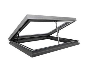 Aluminium roof window, electric opening device with remote control and rain sensor, waterproof roof skylight, suitable for conservatory,A01,60x60cm/23.6x23.6in3.6