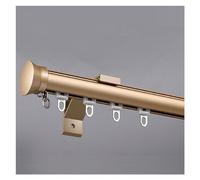 Aluminium Room Divider Curtain Track Set Wall-Mounted 100-600cm Adjustable Includes Accessories Elegant Gold Finish Perfect for Living Room Bedroom 200cm Size.