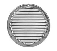 Stainless Steel Round Air Vent Grille 200mm / 240mm with Fly Screen Flat Cover