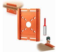 Aluminium Router Guide, Woodworking Slotting Base Plate with Fence | A practical aluminium router guide with fence support for woodworking, slotting and edge routing applications.