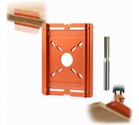 Aluminium Router Guide, Woodworking Slotting Base Plate with Fence | A practical aluminium router guide with fence support for woodworking, slotting and edge routing applications.