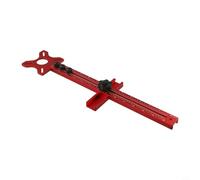 Aluminium Router Milling Groove Bracket Jig for Woodworking, 4 in 1 Adjustable Drill Hole Doweling Guide and Punch Locator with Detachable Base, Compatible(A)