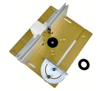 Aluminium Router Table Insert Plate, 240x200mm Alloy Woodworking Trimmer Base with Miter Gauge for Electric Wood Milling, Flip Top Station for Soft Metal Cutting