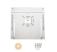 Aluminium Router Table Insert Plate Electric Wood Milling Flip Board with Miter Gauge Guide Set Table Saw Woodworking Workbench Woodworking Tools(A)
